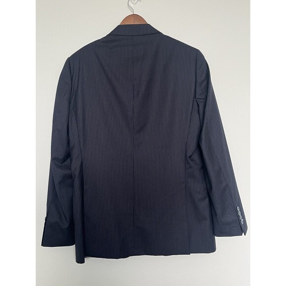 J. Hilburn Vitale Barberis Canonico Wool Mens Blazer Navy Stripe 38R - Picture 3 of 15